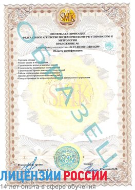 Образец сертификата соответствия (приложение) Сальск Сертификат ISO 14001